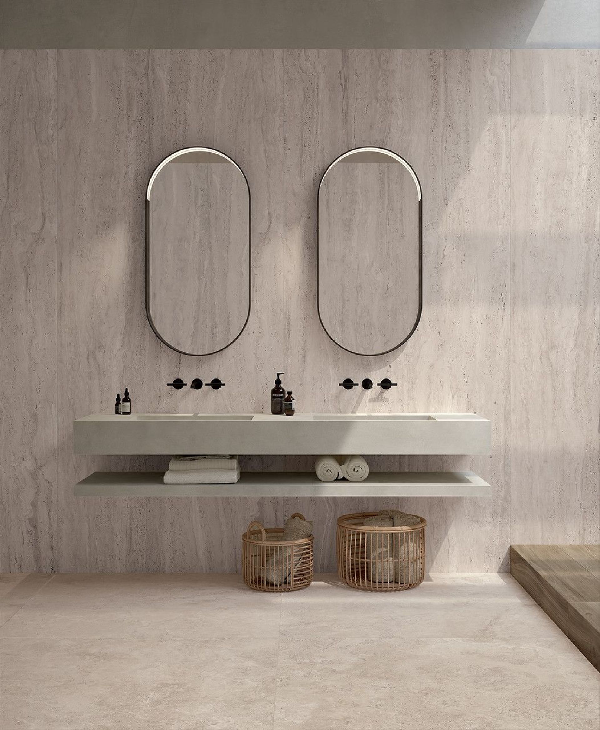Royal Travertino Ebur Cross 60x120 Nat.Gat.1