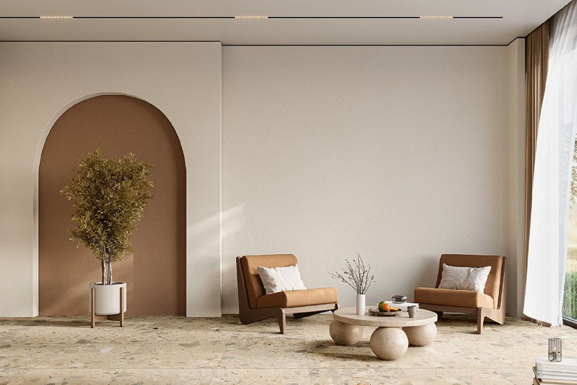 I Ciottoli Sassi Beige 90,6x90,6 Nat.Gat.1