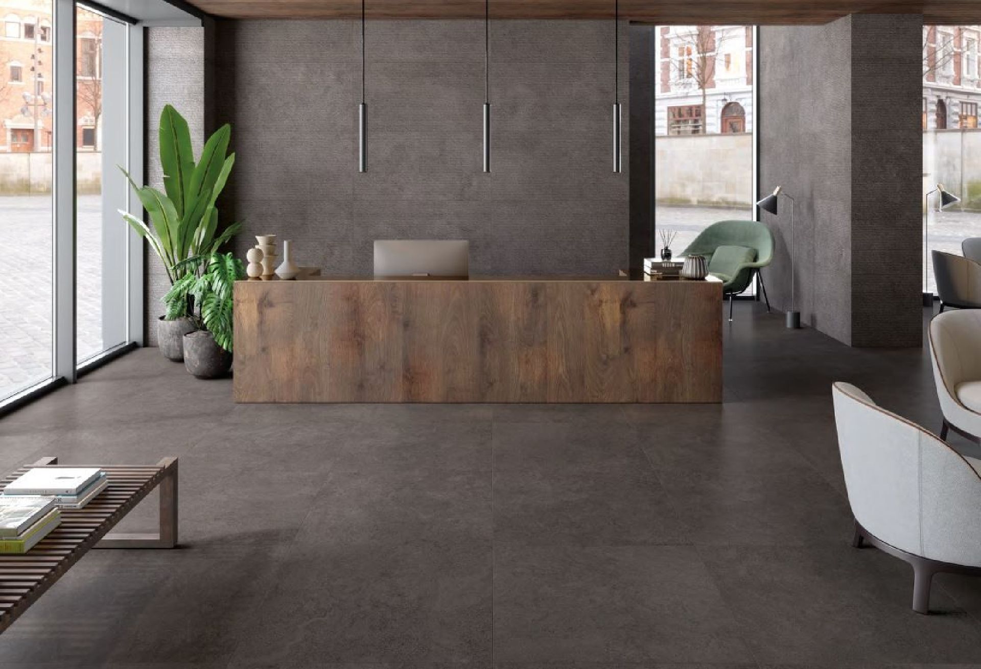 Landscape Decoro Rigato Antracite 60x120 Silk Gat. 1