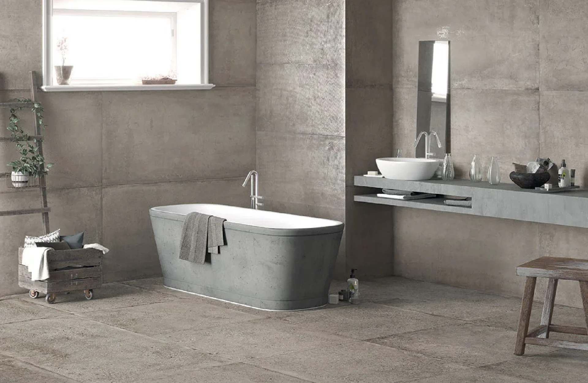 Konkrete Project Grigio 100x100 Nat.Ret.Gat.1