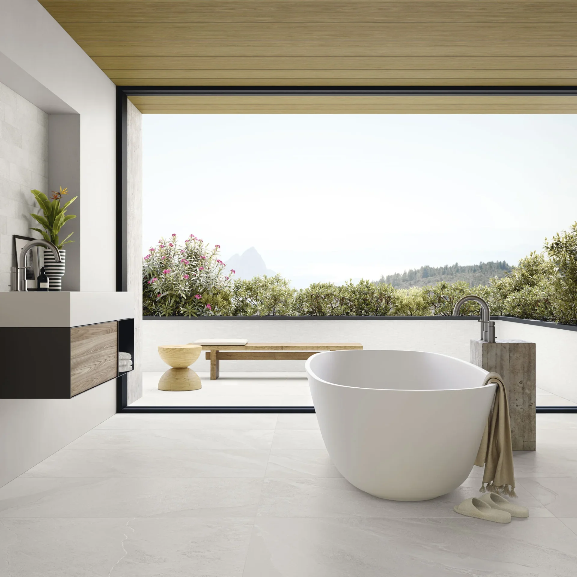 Nuances White 60x60 Nat.3D Gat.1