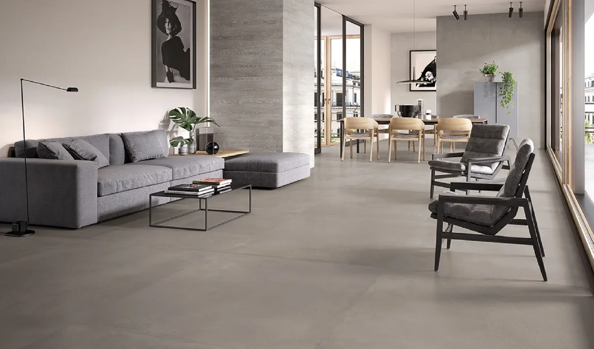 Tr3Nd Smoke Concrete 120x120 Naturale Rett.Gat.1