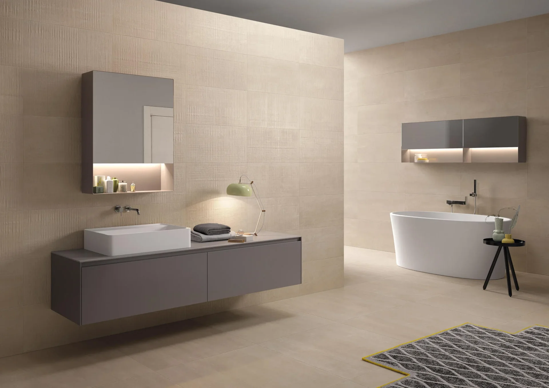 Gesso Taupe Linen 120x120 Naturale Gat.1