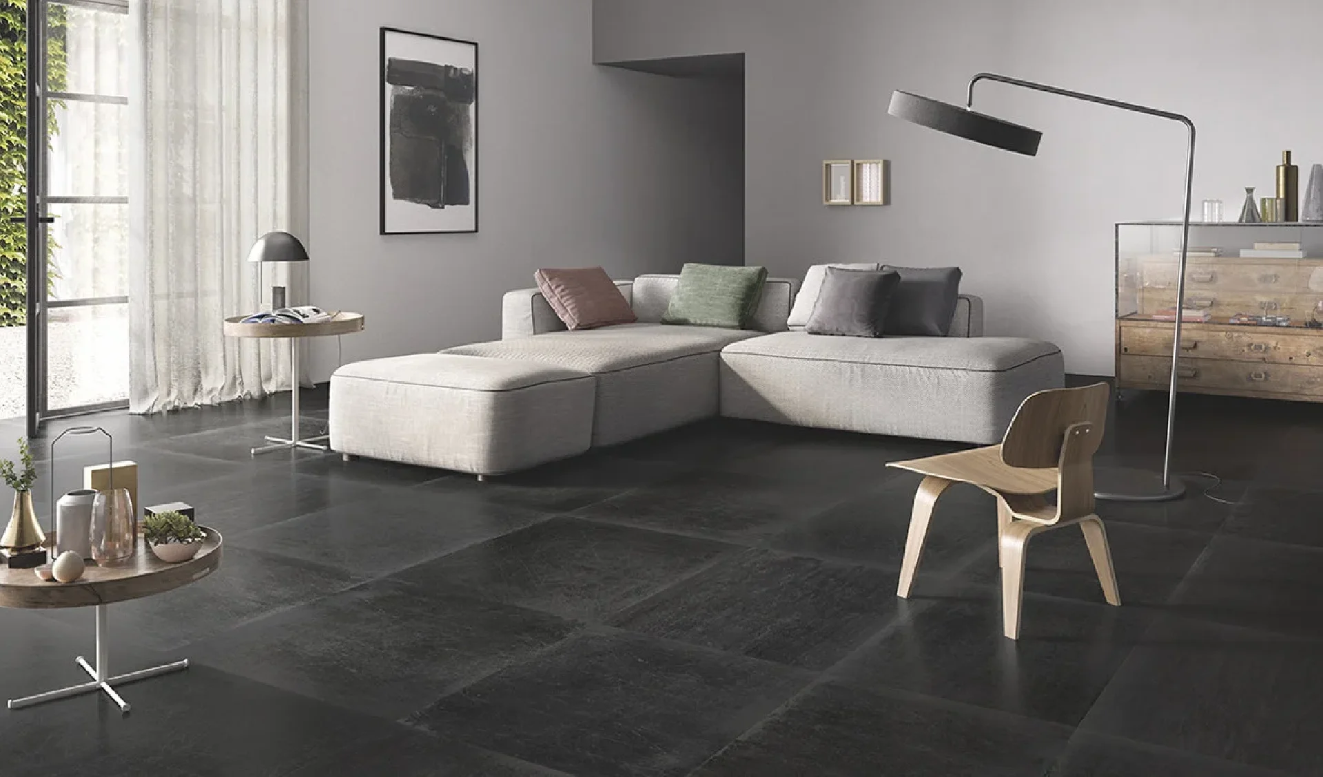 L'H Nero 60x120 Naturale Rett.Gat.1